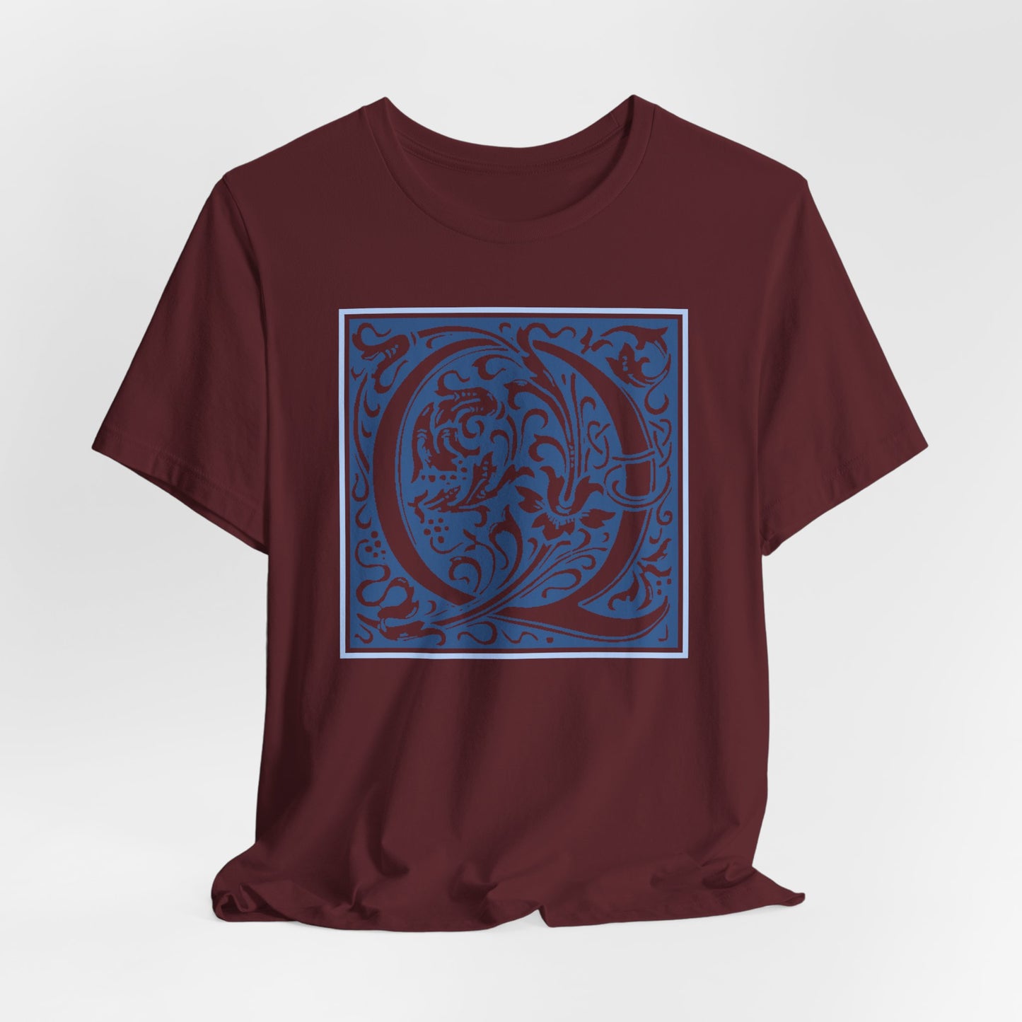 Q Scroll Blue T-Shirt Short Sleeve