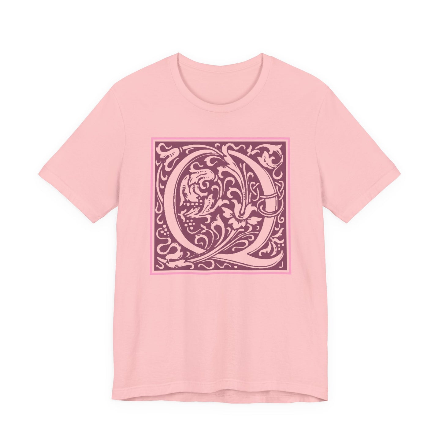 Q Scroll Wine T-Shirt Short Sleeve