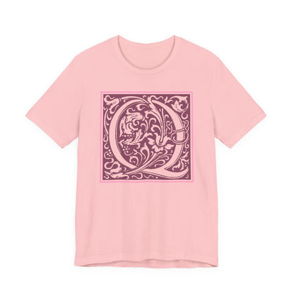 Q Scroll Wine T-Shirt Short Sleeve
