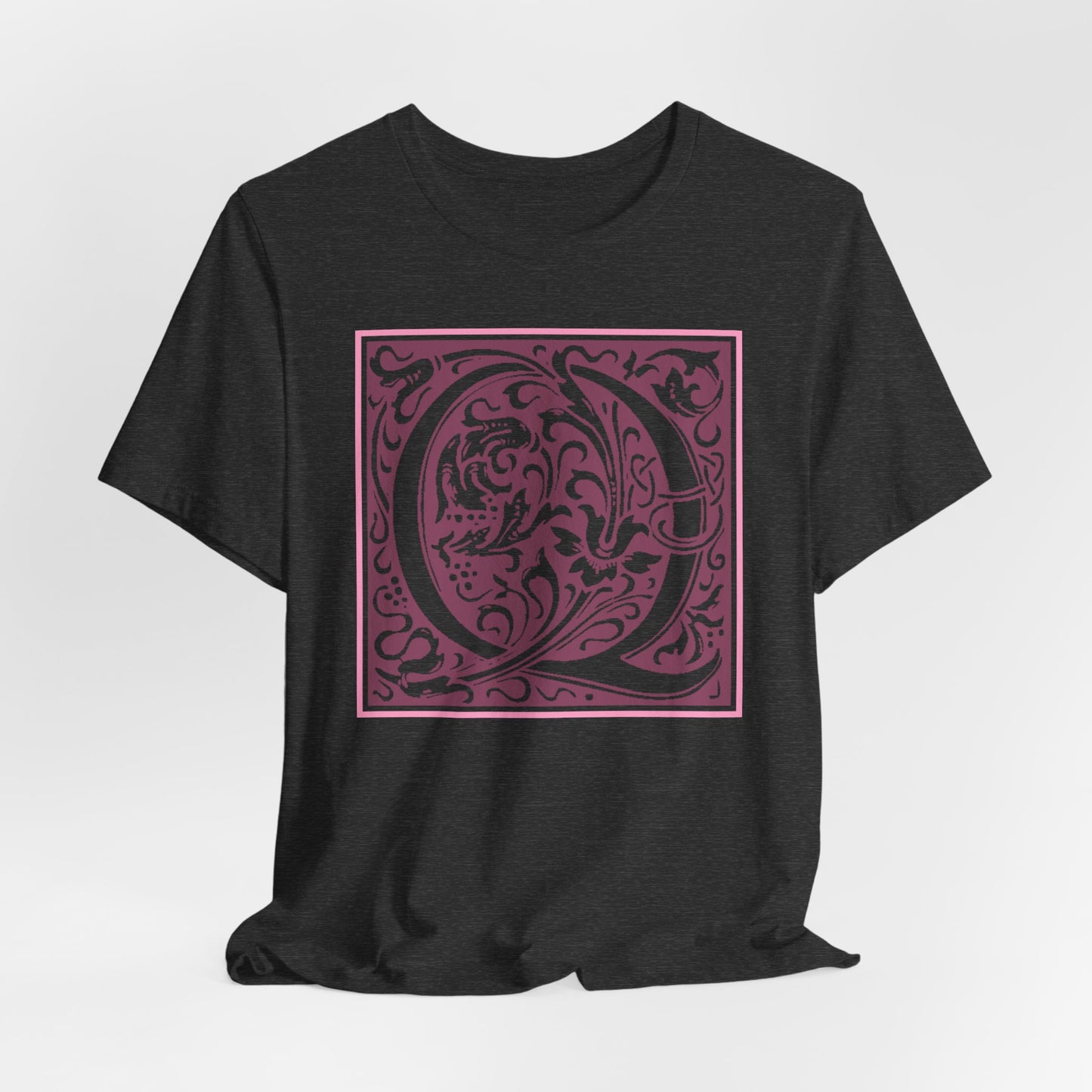 Q Scroll Wine T-Shirt Short Sleeve