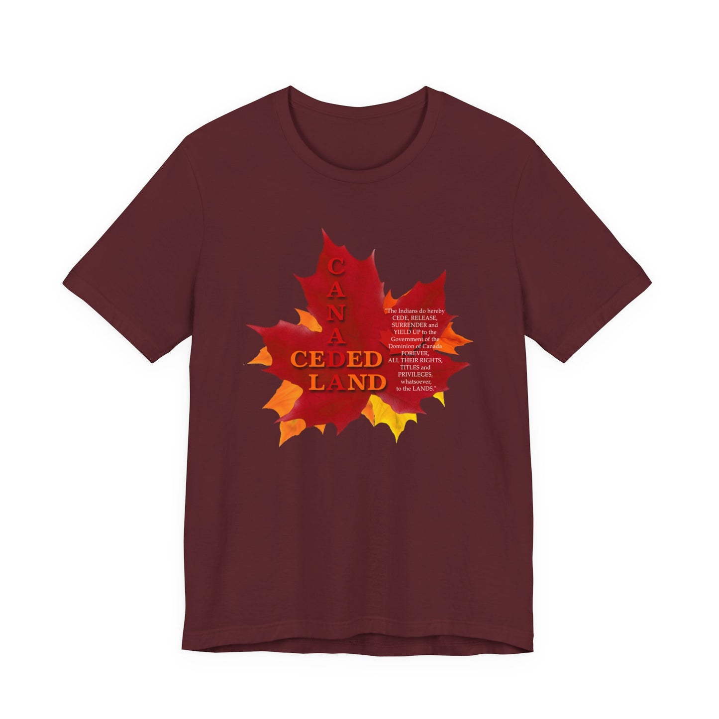 Canada Ceded Land T-Shirt Short Sleeve