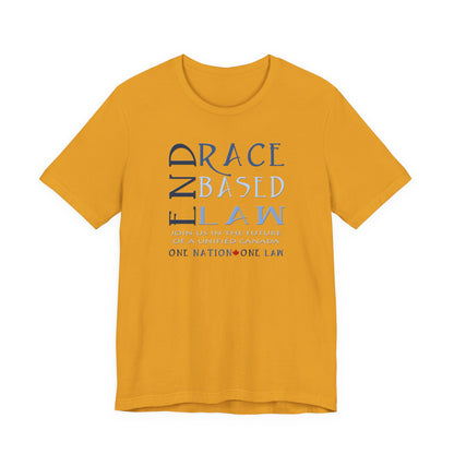 END RACE BASED LAW Canada Slim Blue T-Shirt Short Sleeve