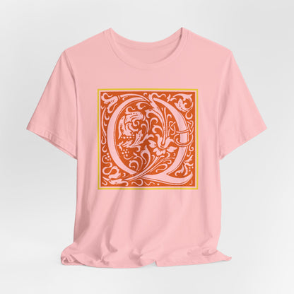Q Scroll Orange T-Shirt Short Sleeve