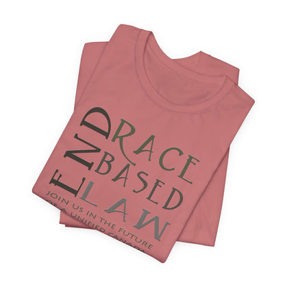 END RACE BASED LAW Canada Slim Grey T-Shirt Short Sleeve