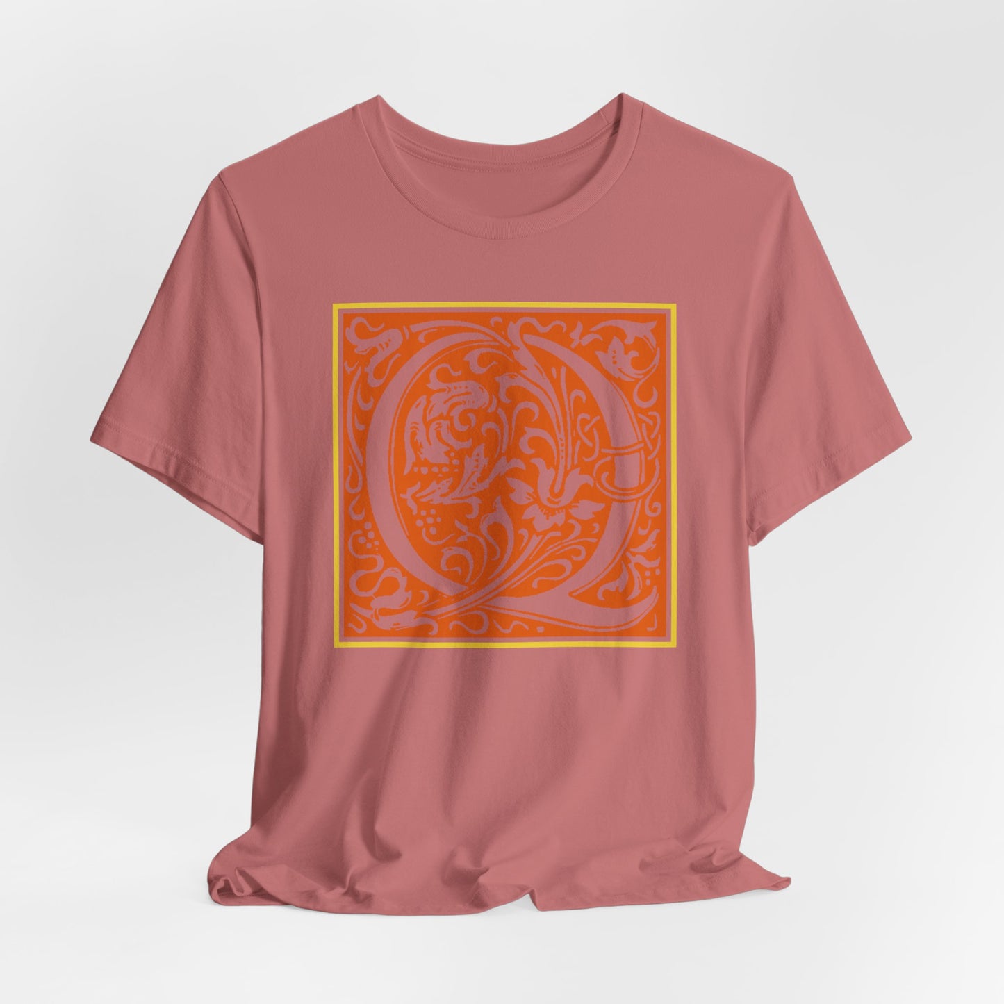 Q Scroll Orange T-Shirt Short Sleeve