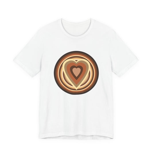 Beige Power Hearts T-Shirt Short Sleeve