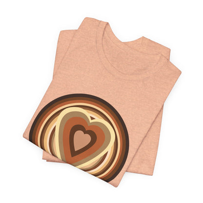 Beige Power Hearts T-Shirt Short Sleeve