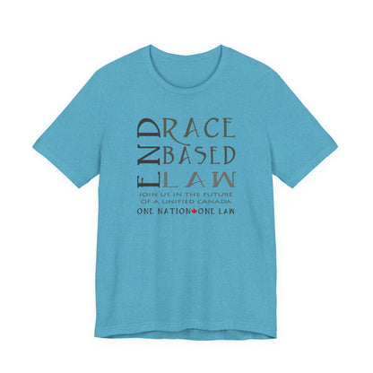 END RACE BASED LAW Canada Slim Grey T-Shirt Short Sleeve