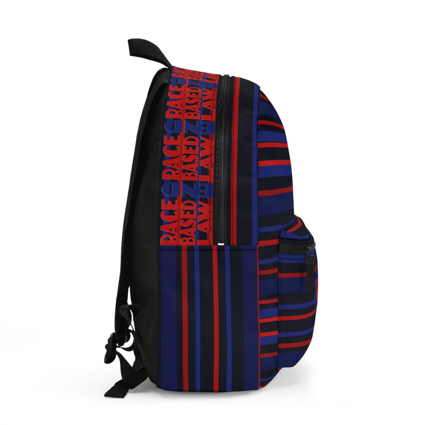 END RACE BASED LAW Blue Red Backpack