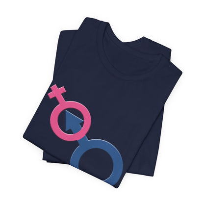 Man In Woman T-Shirt Short Sleeve