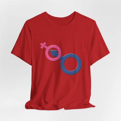 Man In Woman T-Shirt Short Sleeve