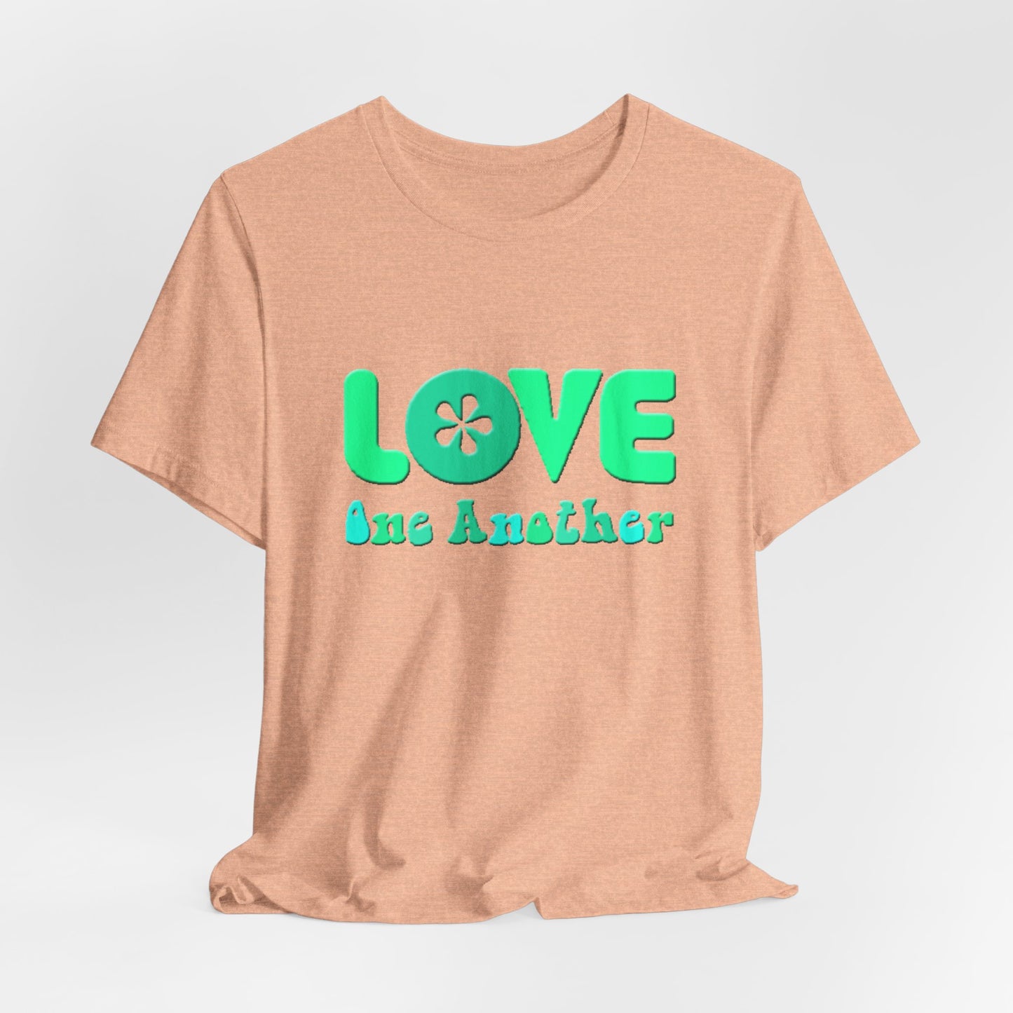 Love One Another Teal T-Shirt Short Sleeve