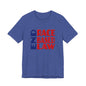 END RACE BASED LAW Blue Red T-Shirt Short Sleeve