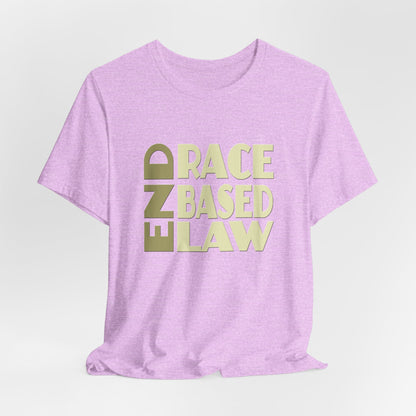 END RACE BASED LAW Beige T-Shirt Short Sleeve