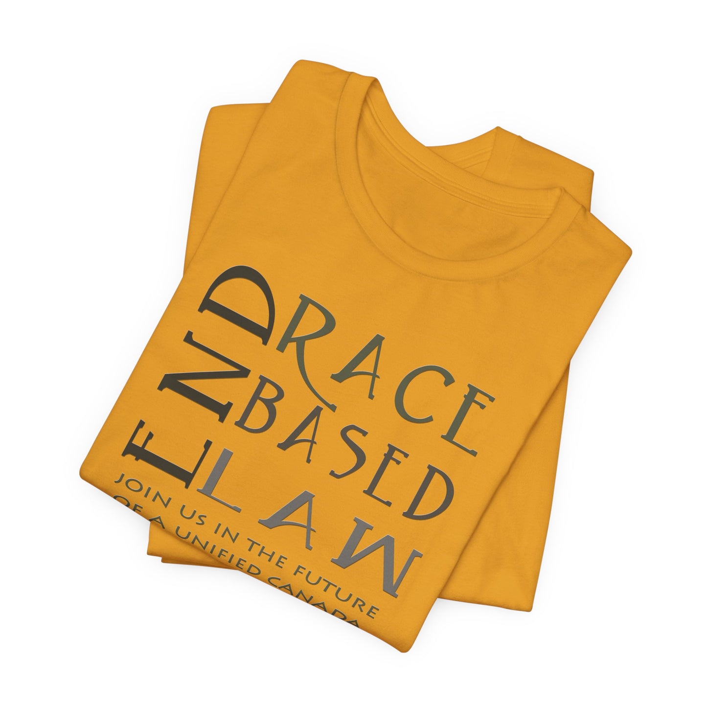 END RACE BASED LAW Canada Slim Grey T-Shirt Short Sleeve