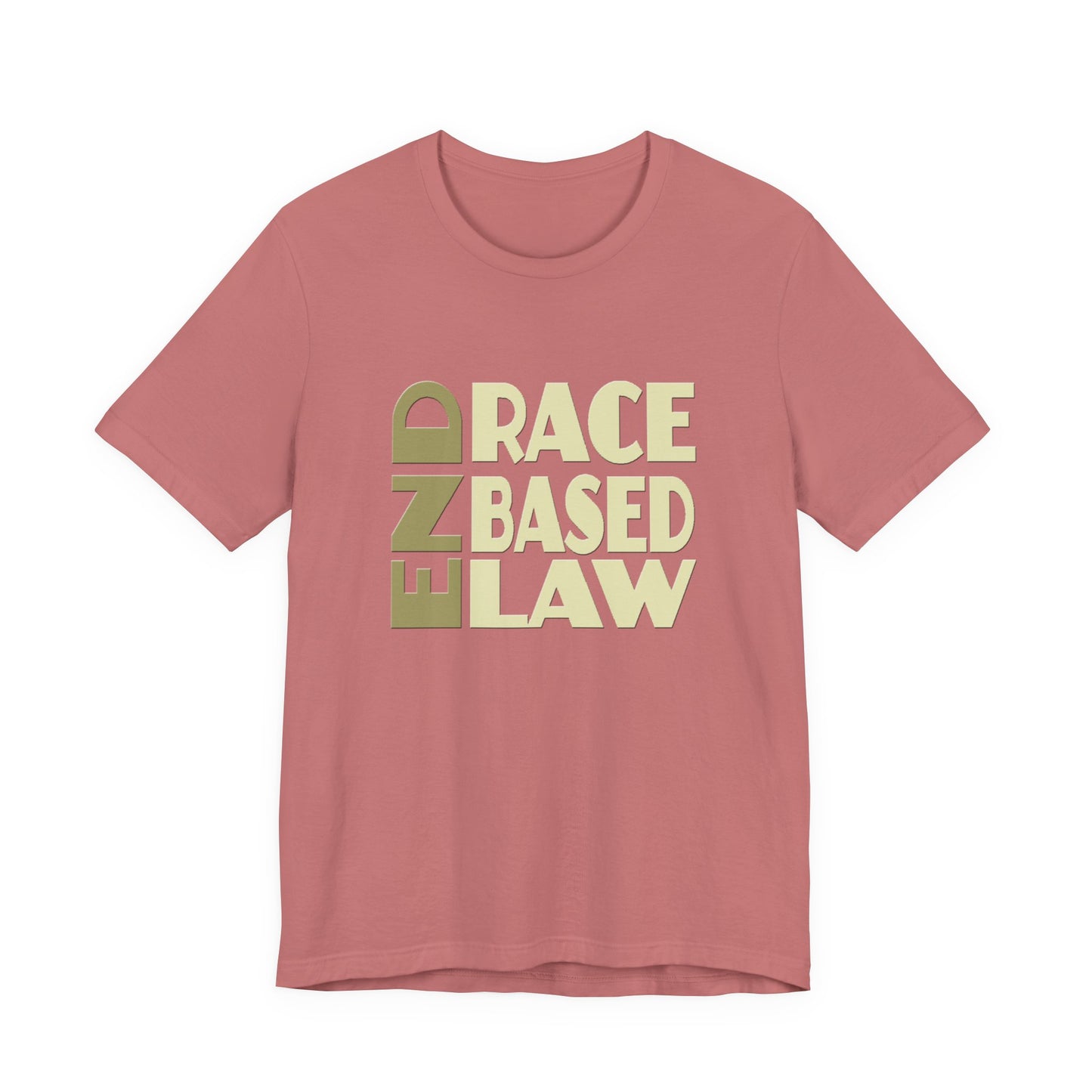 END RACE BASED LAW Beige T-Shirt Short Sleeve