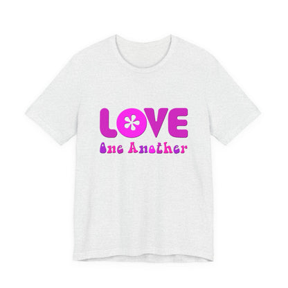 Love One Another Pink T-Shirt Short Sleeve