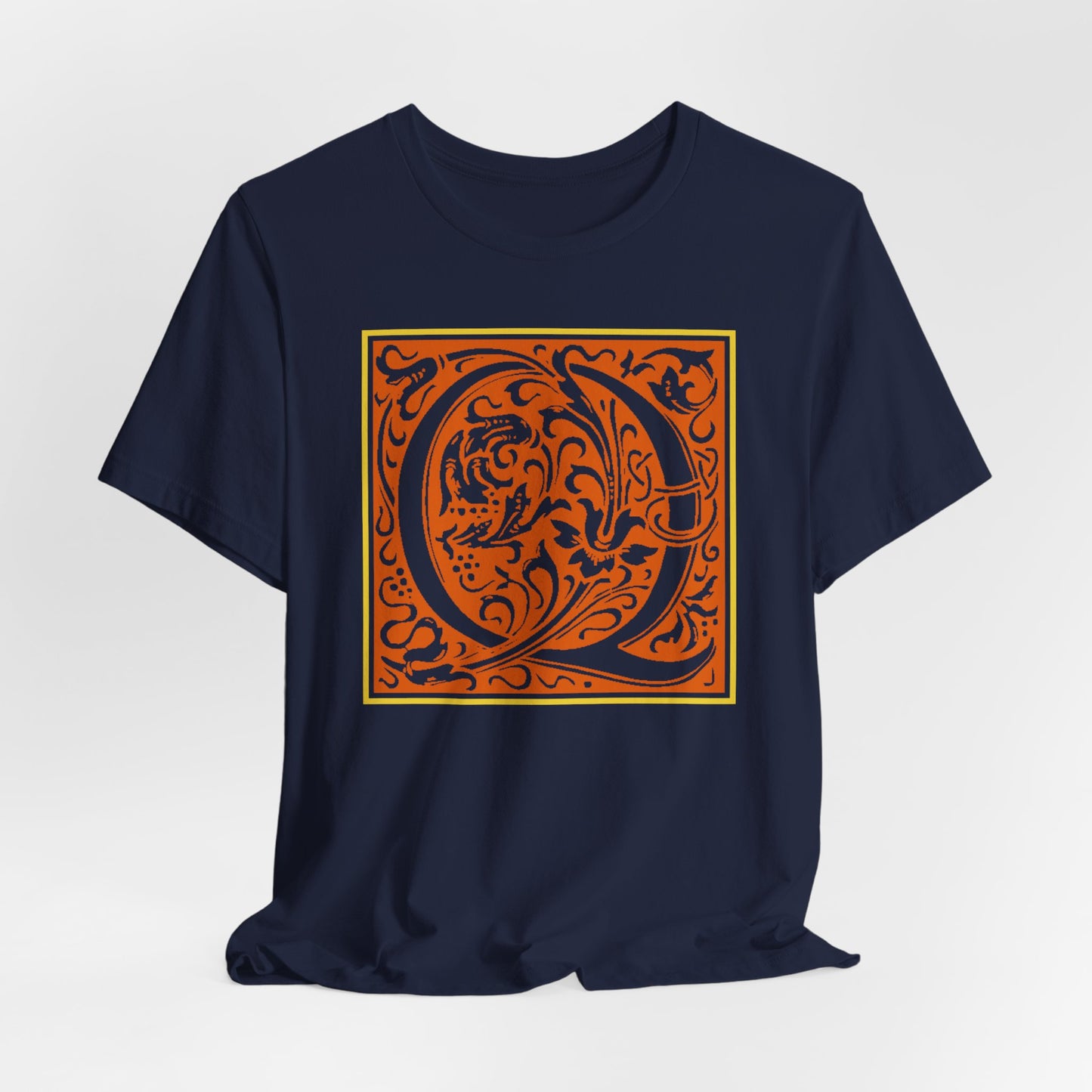 Q Scroll Orange T-Shirt Short Sleeve