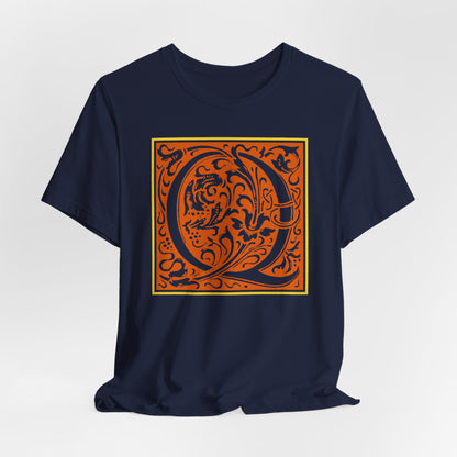 Q Scroll Orange T-Shirt Short Sleeve