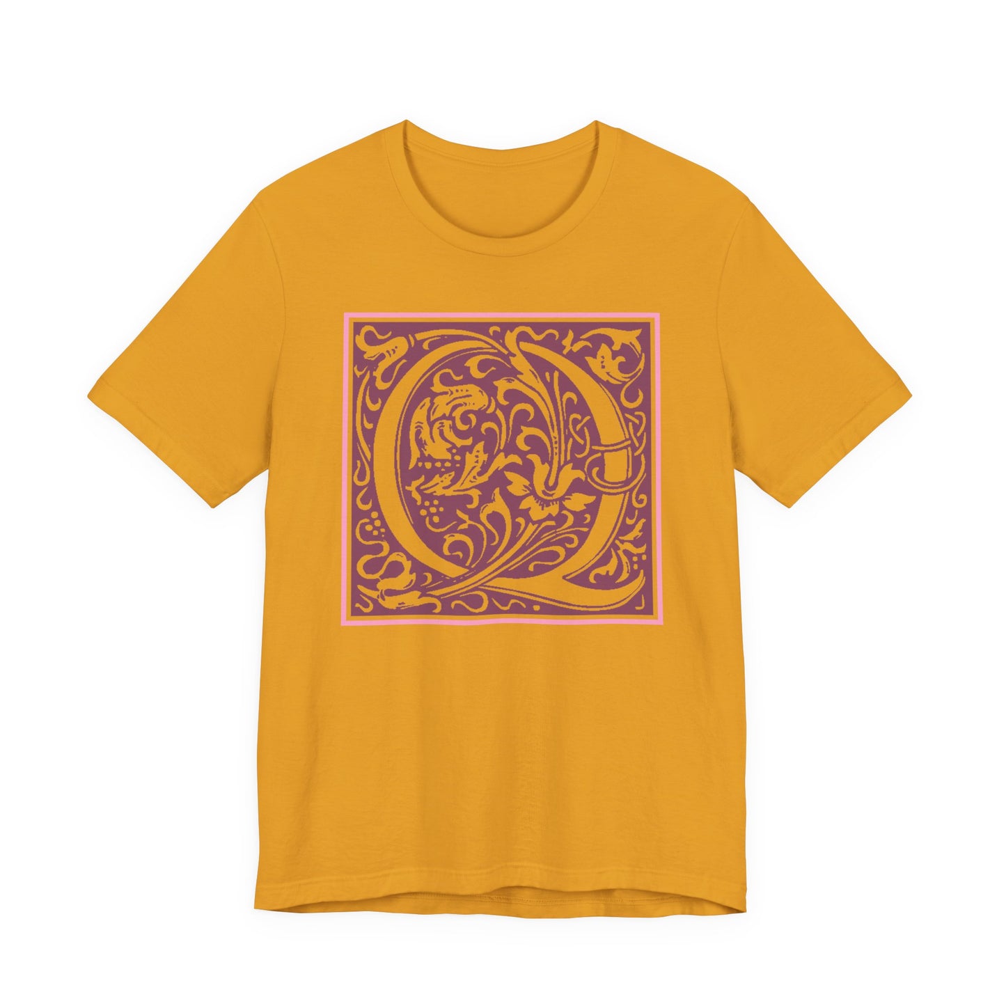Q Scroll Wine T-Shirt Short Sleeve
