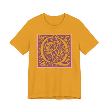 Q Scroll Wine T-Shirt Short Sleeve
