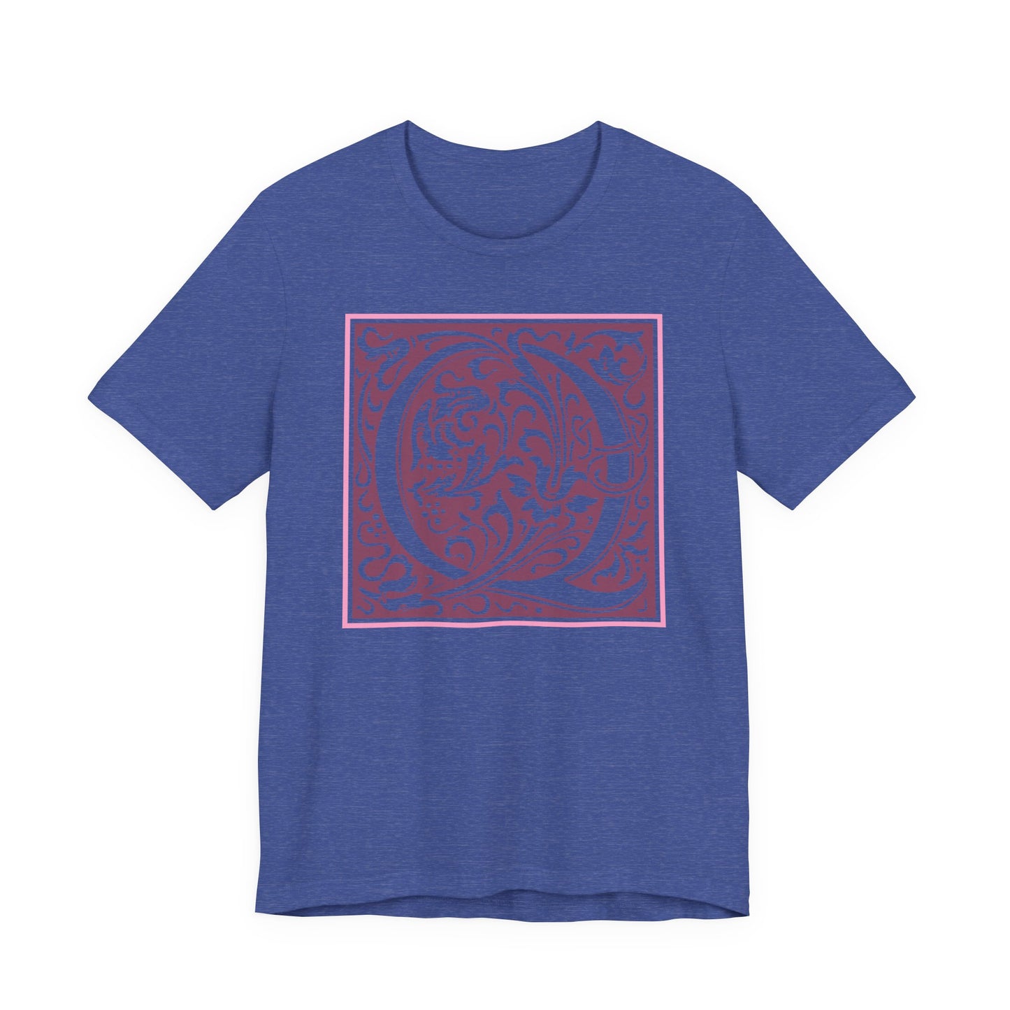 Q Scroll Wine T-Shirt Short Sleeve
