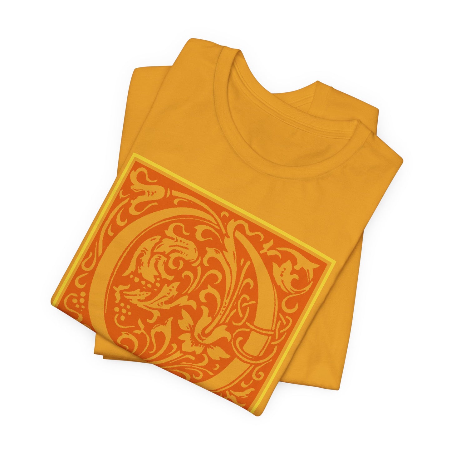Q Scroll Orange T-Shirt Short Sleeve
