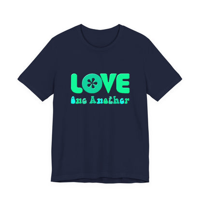 Love One Another Teal T-Shirt Short Sleeve