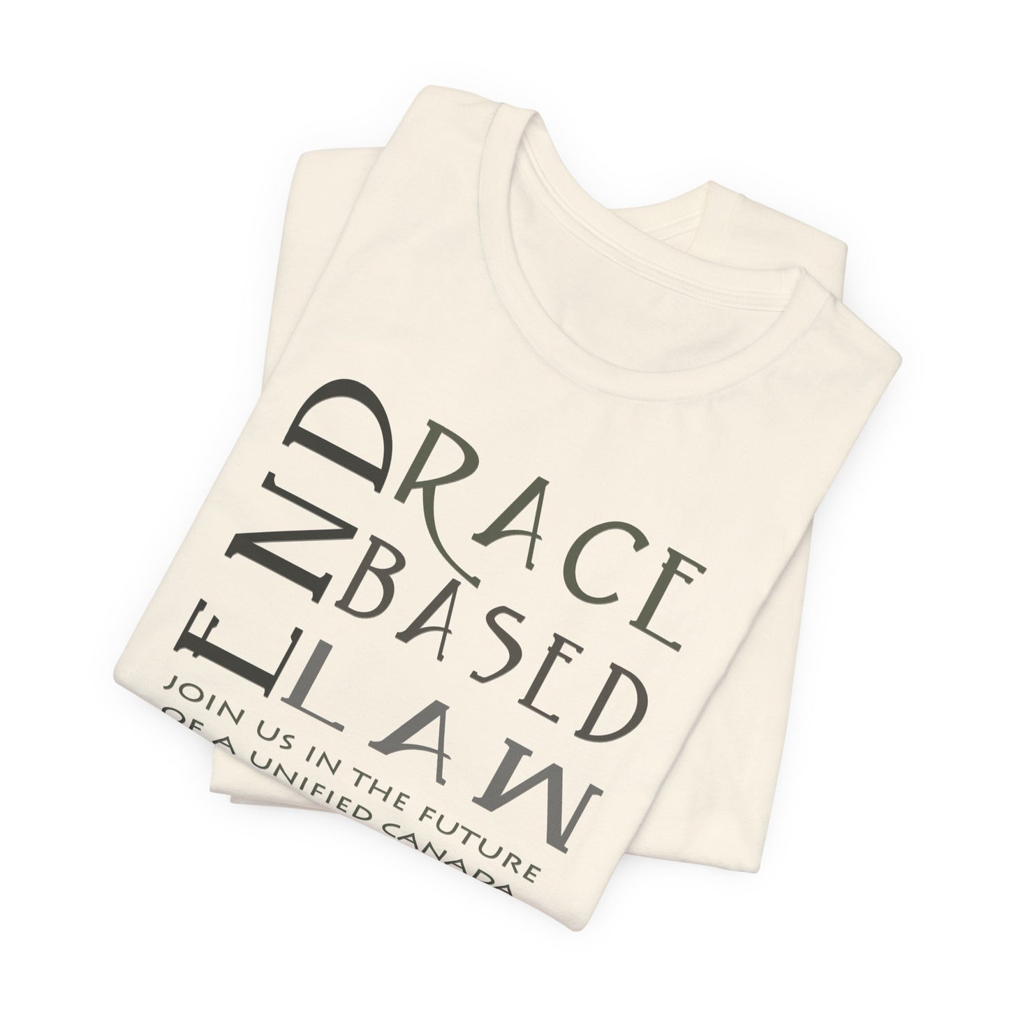 END RACE BASED LAW Canada Slim Grey T-Shirt Short Sleeve