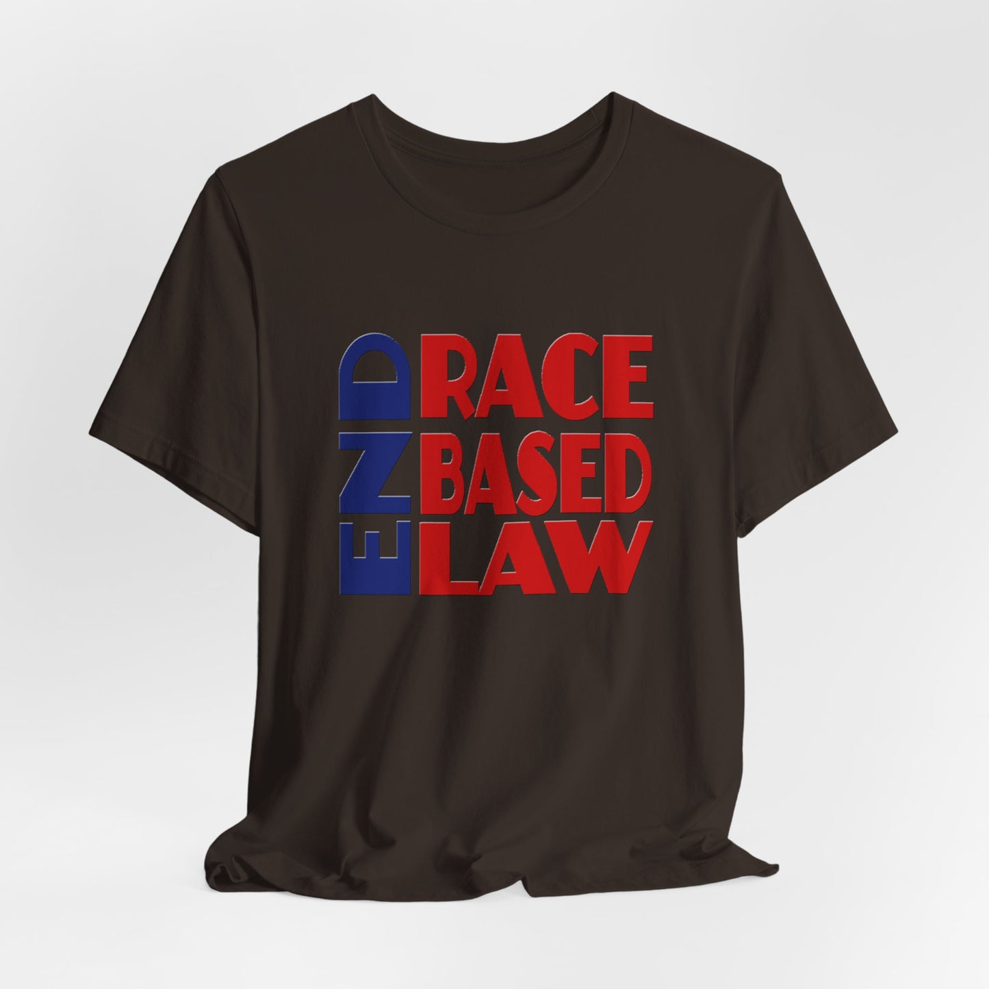 END RACE BASED LAW Blue Red T-Shirt Short Sleeve