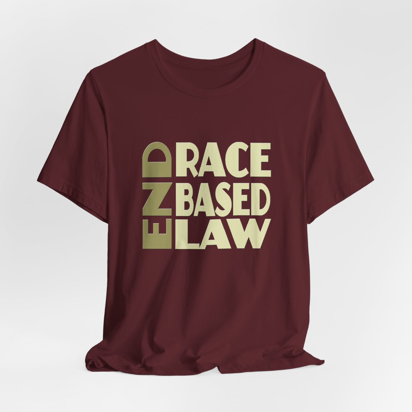 END RACE BASED LAW Beige T-Shirt Short Sleeve