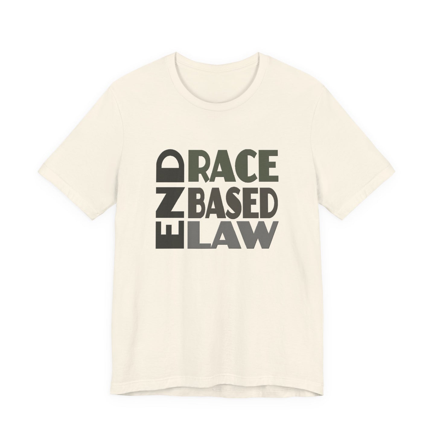 END RACE BASED LAW Grey T-Shirt Short Sleeve
