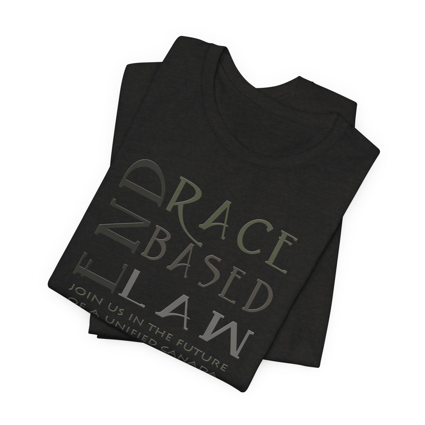 END RACE BASED LAW Canada Slim Grey T-Shirt Short Sleeve