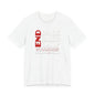 END RACE BASED LAW Canada Red White T-Shirt Short Sleeve