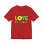 Love One Another Green Yellow T-Shirt Short Sleeve