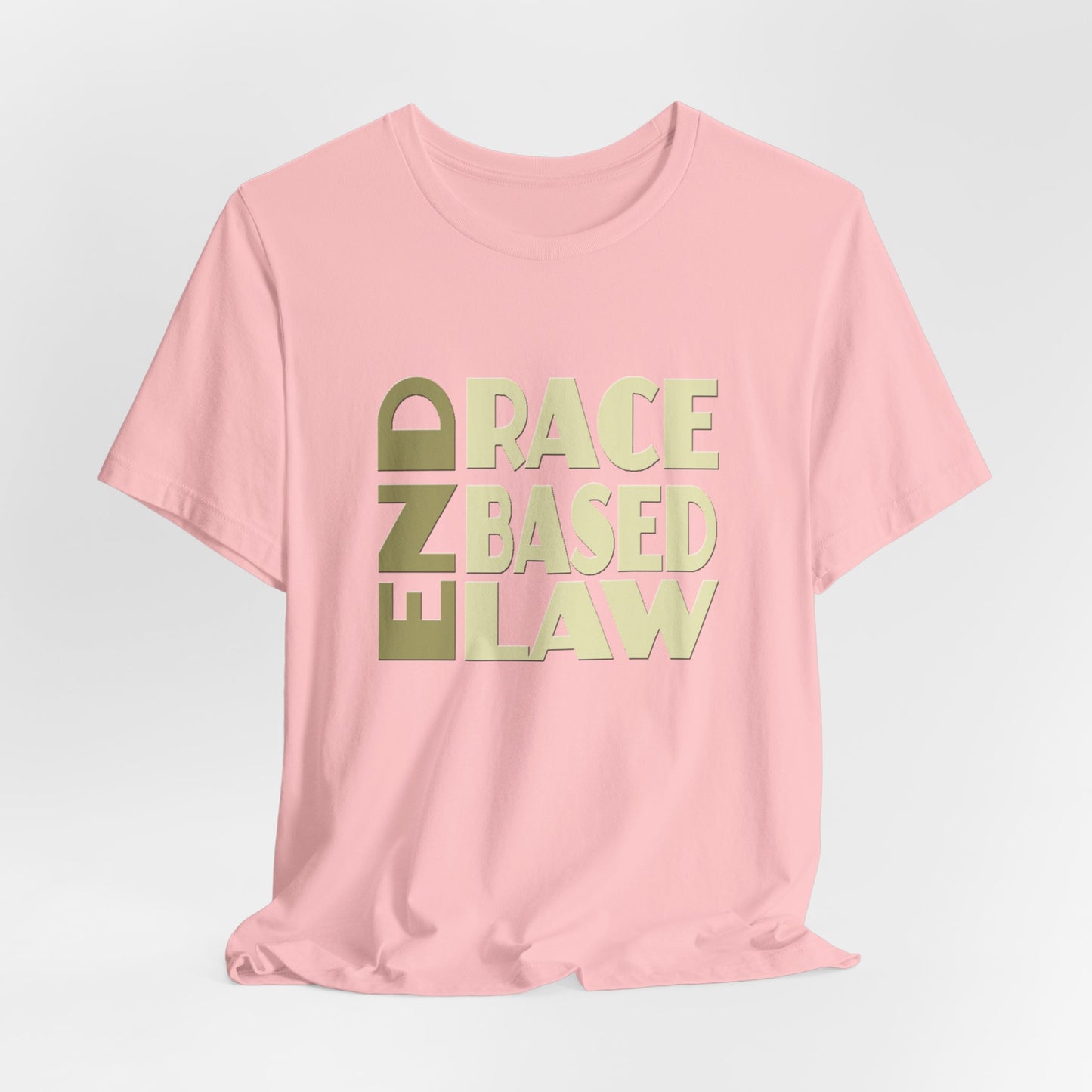 END RACE BASED LAW Beige T-Shirt Short Sleeve