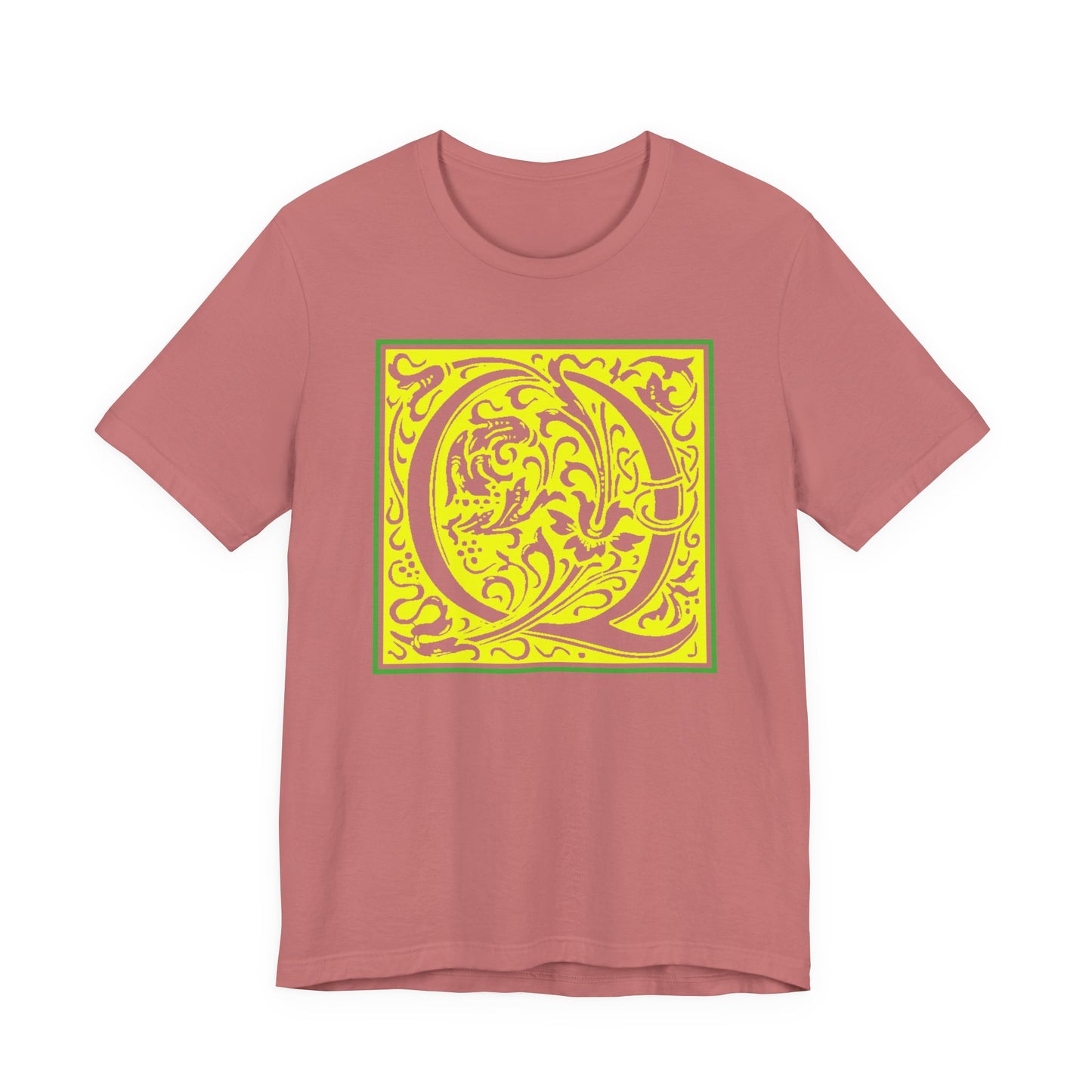Q Scroll Yellow T-Shirt Short Sleeve