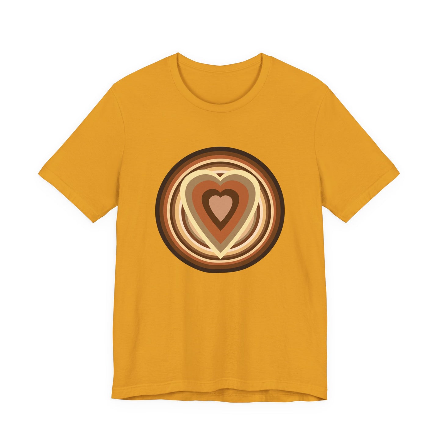 Beige Power Hearts T-Shirt Short Sleeve