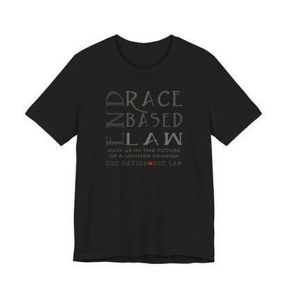 END RACE BASED LAW Canada Slim Grey T-Shirt Short Sleeve