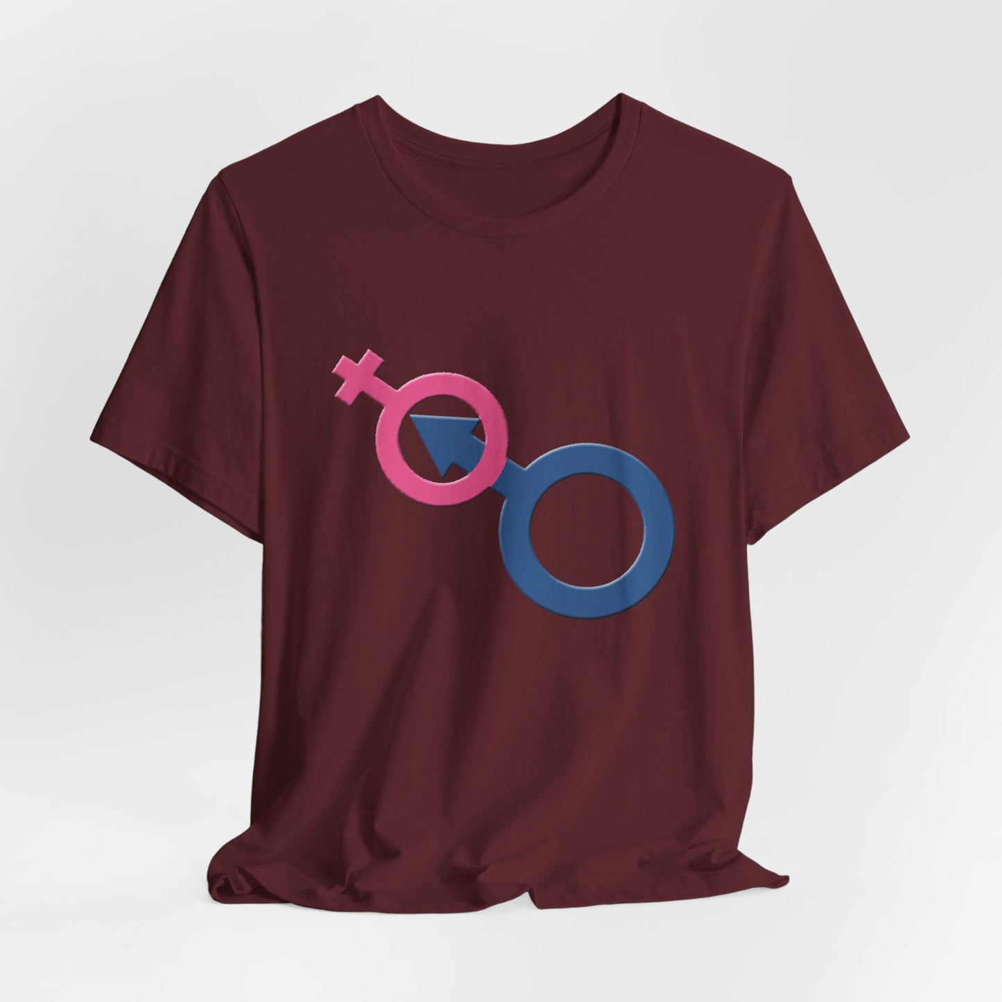 Man In Woman T-Shirt Short Sleeve