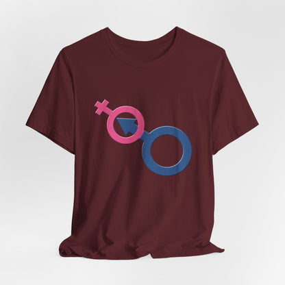 Man In Woman T-Shirt Short Sleeve