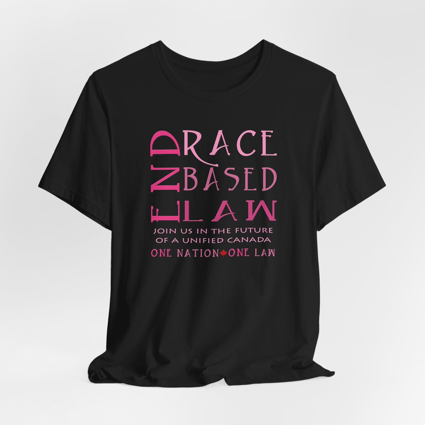 END RACE BASED LAW Canada Slim Pink T-Shirt Short Sleeve
