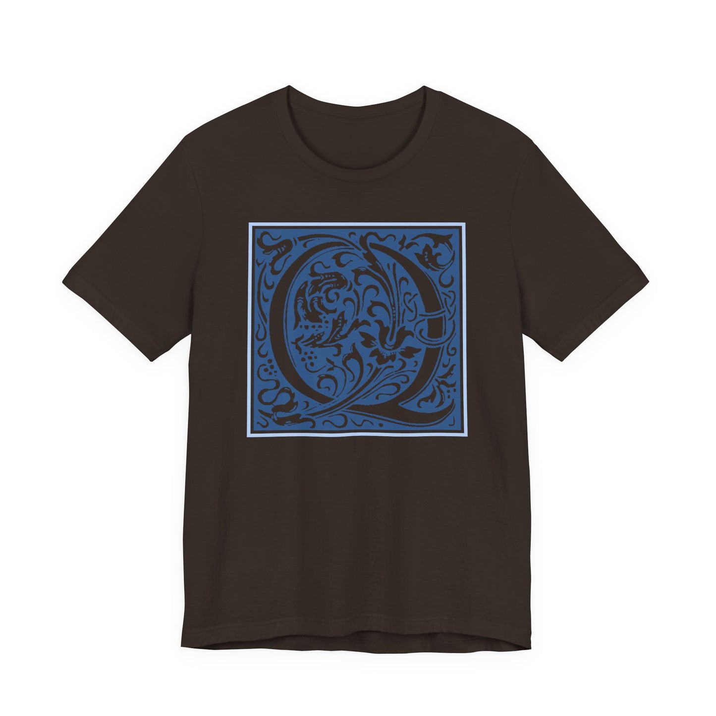 Q Scroll Blue T-Shirt Short Sleeve