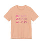 END RACE BASED LAW Slim Pink T-Shirt Short Sleeve