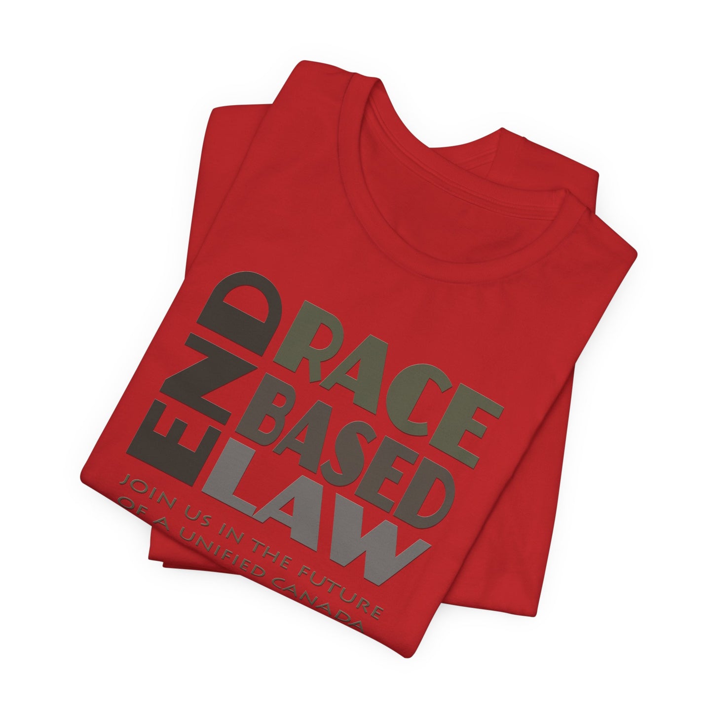 END RACE BASED LAW Canada Grey T-Shirt Short Sleeve