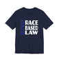 END RACE BASED LAW Blue White T-Shirt Short Sleeve