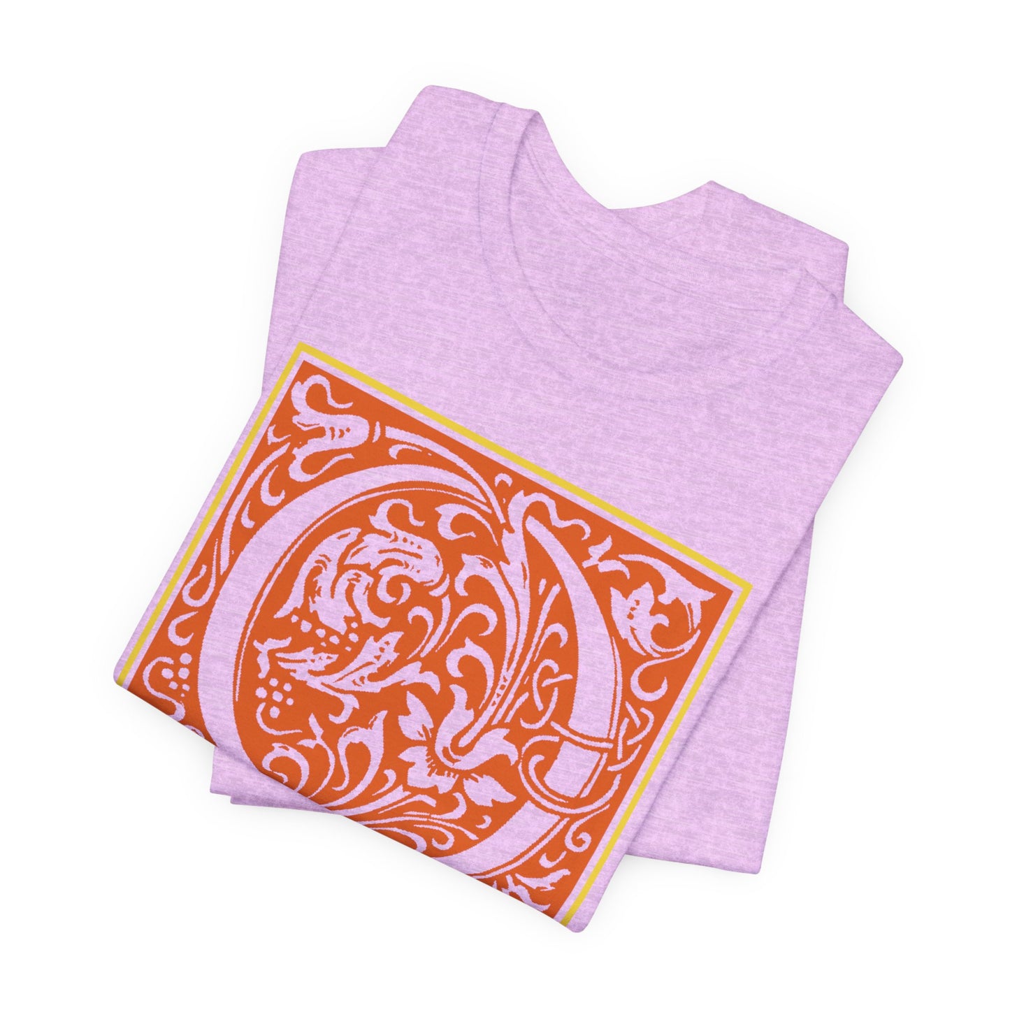 Q Scroll Orange T-Shirt Short Sleeve