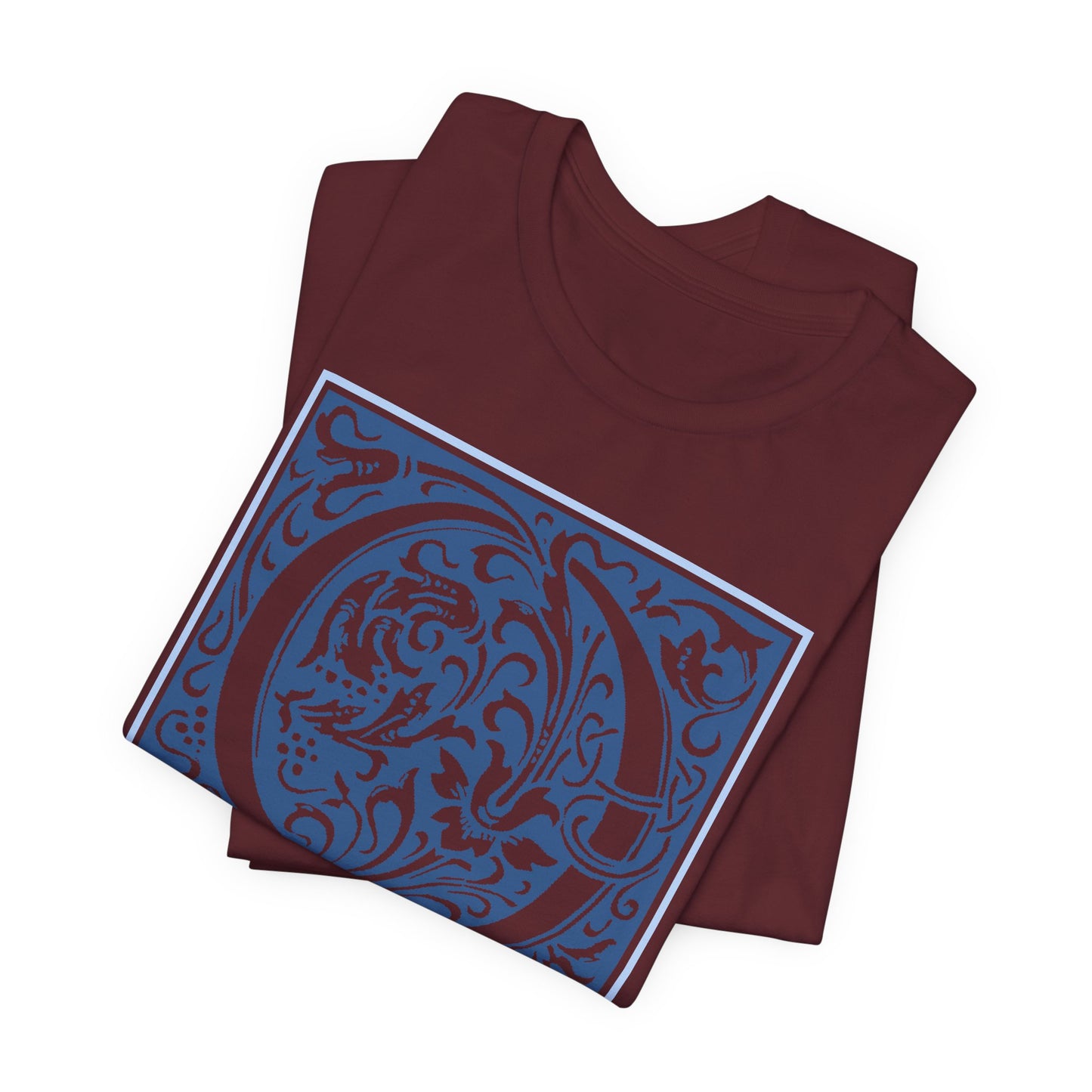 Q Scroll Blue T-Shirt Short Sleeve