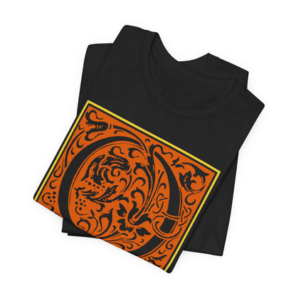 Q Scroll Orange T-Shirt Short Sleeve