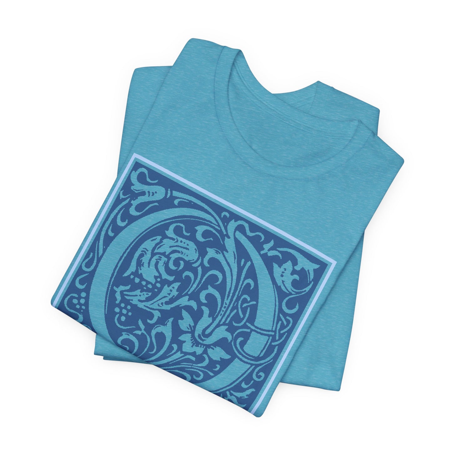 Q Scroll Blue T-Shirt Short Sleeve